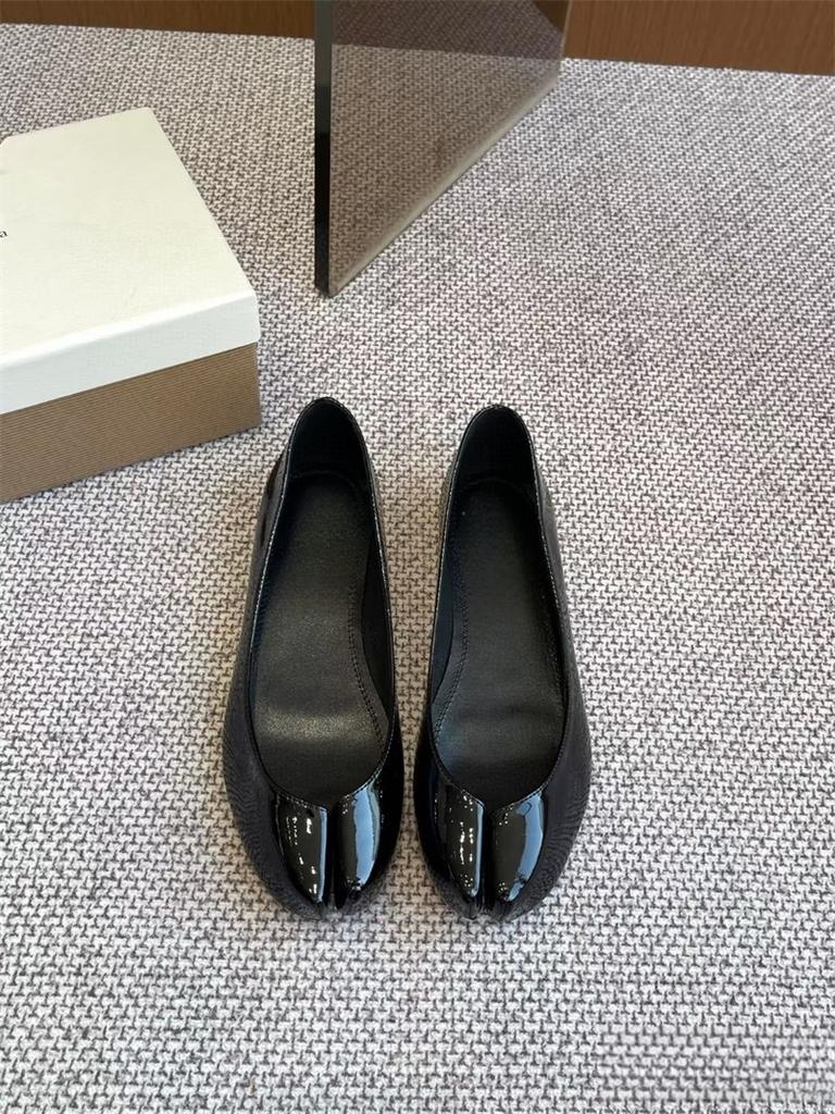 Fashion Sheepskin Version ~ French Red Leather Toe Shoes Female Spring New Soft Sole Mary Jane Single Shoe Ballet Flat Shoes