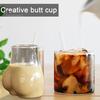 Neuheit Kaffeetasse Po-förmiges Weinglas Becher 450ml Transparent Lustige Gläser Kreativ Schrullige Körperform Cocktail für Bar Party Vielseitig Zuhause