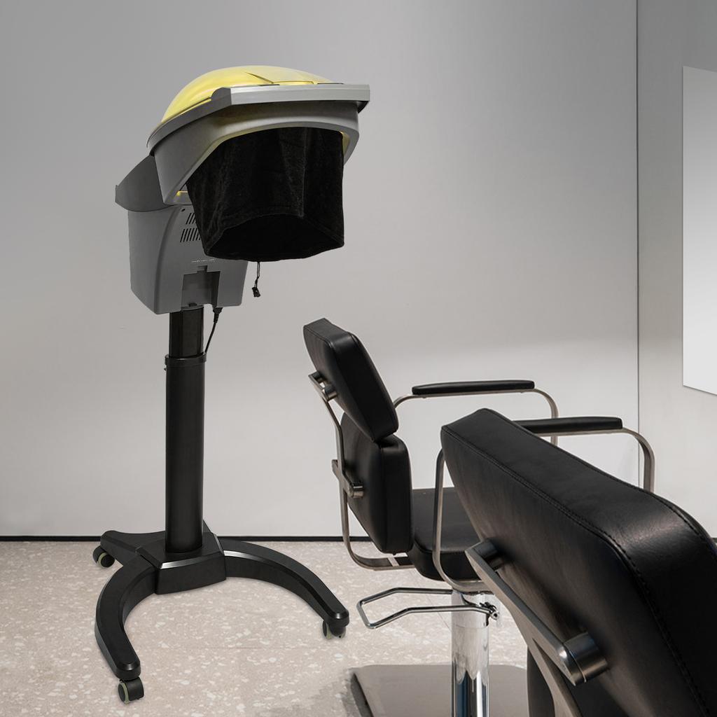 White/Black Plastic Hair Steamer,7 Light Freestanding Hair Steamer 60*58*149cm Adjustable Height for Home,Barber Stores