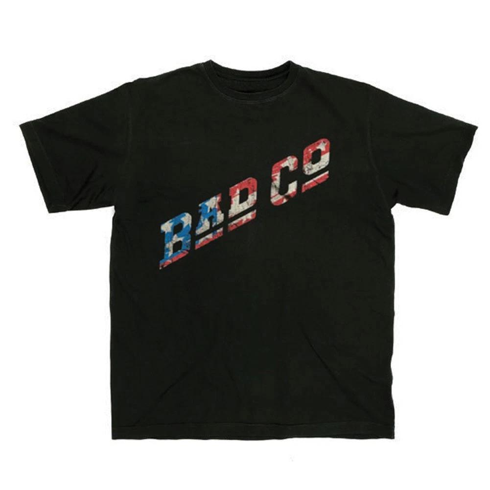 Men s Bad Company Distressed Flag Logo T-shirt Medium Black XXXXL