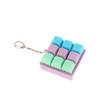 9 Taster Firkantede Tastaturtaster Nøkkelring Fidget Leke Fest Stresslindring DIY Tastaturtaster Leke Tastaturhetter Fingerknapp Fidget