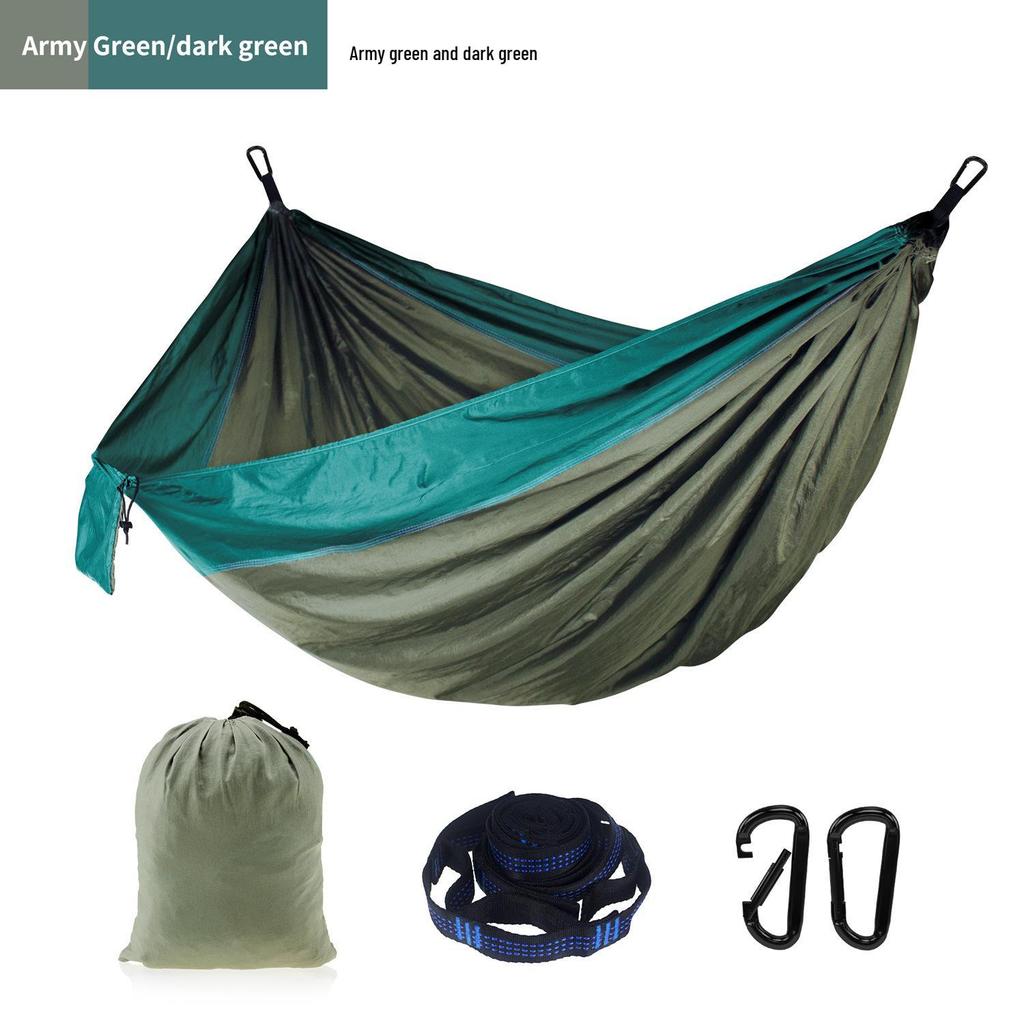 Adjustable Straps Nylon Hammock - High-End Single/Double Outdoor Use