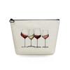 Women Wine Glass Print Cosmetic Bag Toiletries Organize Travel Storage Case 6735