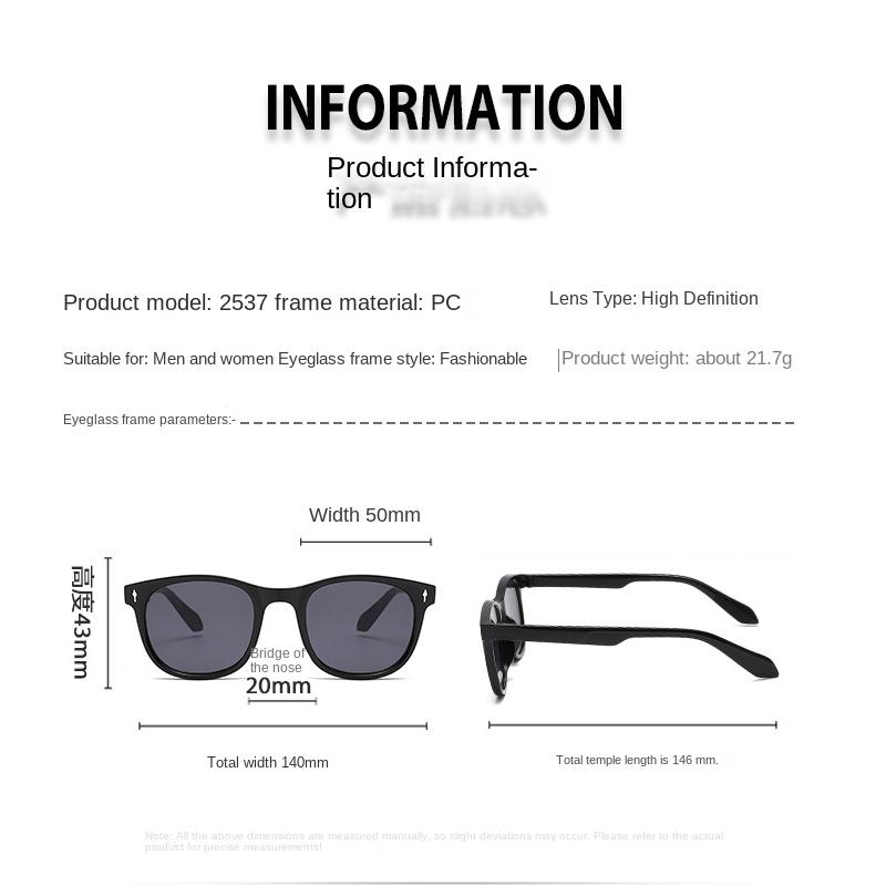 Classic Round Sunglasses for Men Women, Black Frame UV400 Fashion Casual SunGlasses