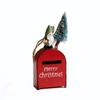 Retro Metal Xmas Tree Embellishment Welcome Door Hanging Pendants Santa Claus Cartoon Angel Doll Drop Ornaments Christmas Decor