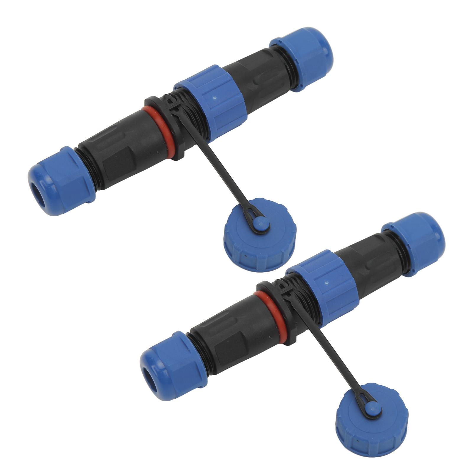 

2 Set Aviation Waterproof Connector 2 Pin Male Female Cable Plug Socket for Communication Equipment