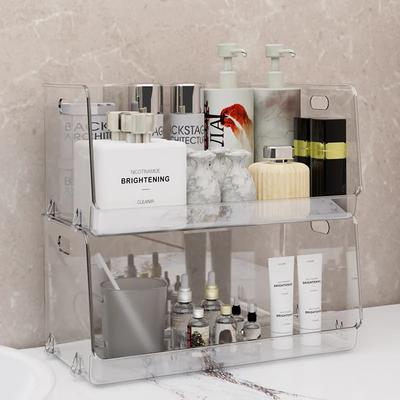 Cosmetic Storage Box Large-capacity Transparent Desktop Storage Office Ins Student Dormitory Rack Bathroom Living Room Storage