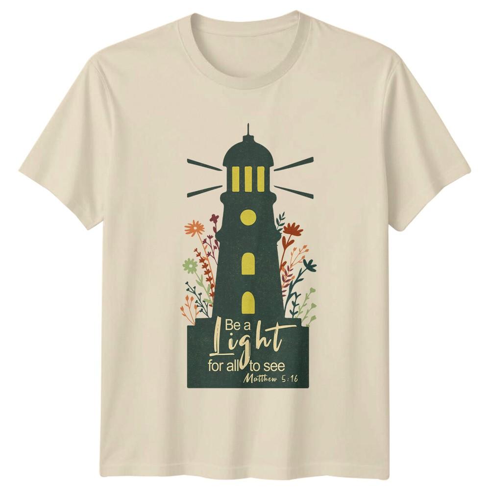 Be A Light Matthew 5:16 Lighthouse Christian Faith T-Shirt