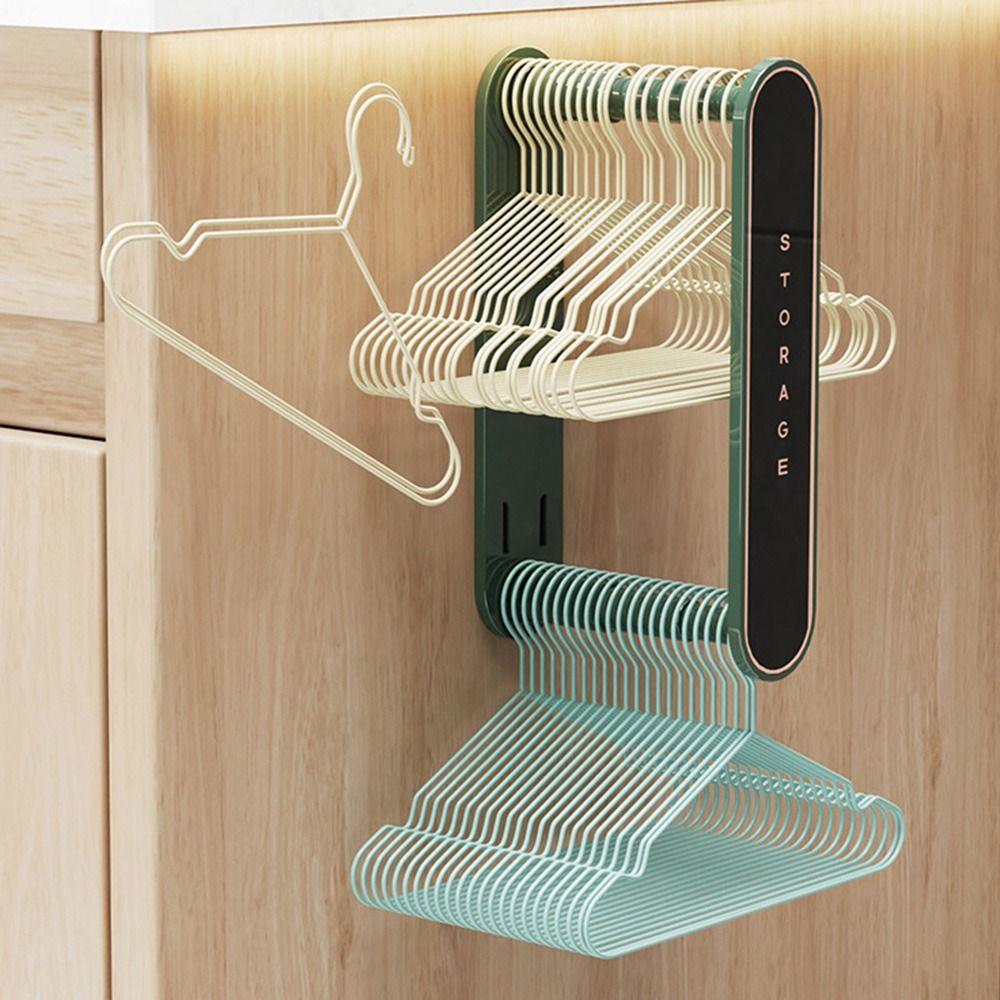 Foldable Retractable Clothes Hanger Organizer Expandable DIY Multi-Functional Storage Organizer Shelf Wall Hanging No Punching
