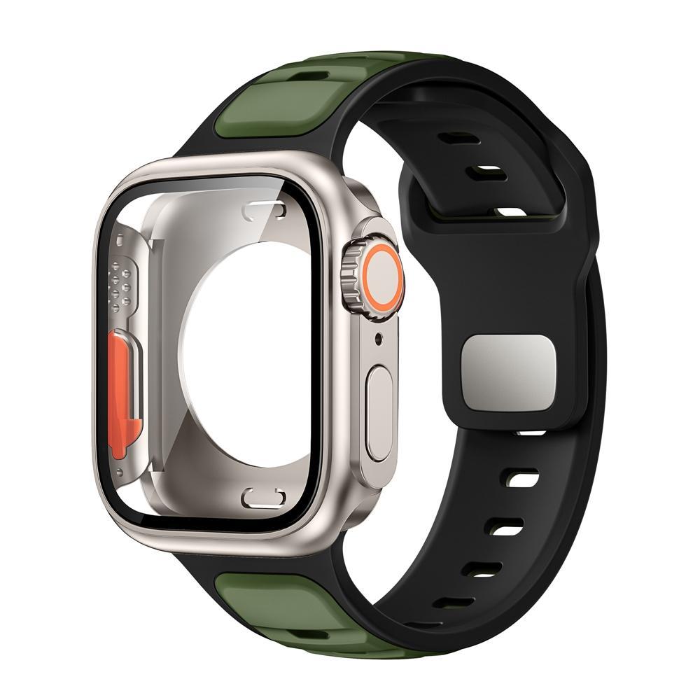 Silicone Band +Case for Apple Watch S11 46mm S10 SE3 44mm 45mm iWatch Series 10 9 8 7 6 5 4 Make Watch Upgrade Change To Ultra3/
