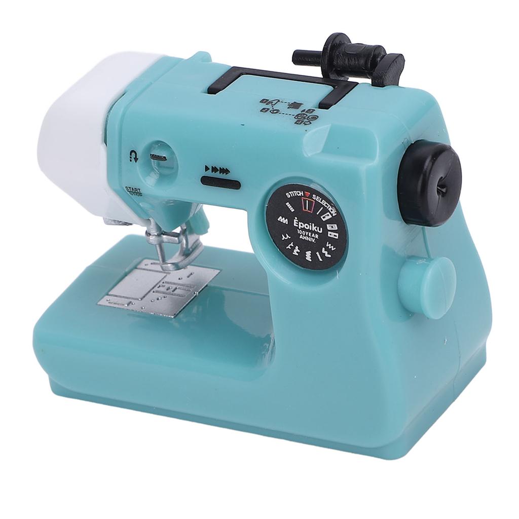 Small Sewing Machine Blue Cute Realistic Sewing Machine Capsule Toy for Bedroom Tabletop Decoration