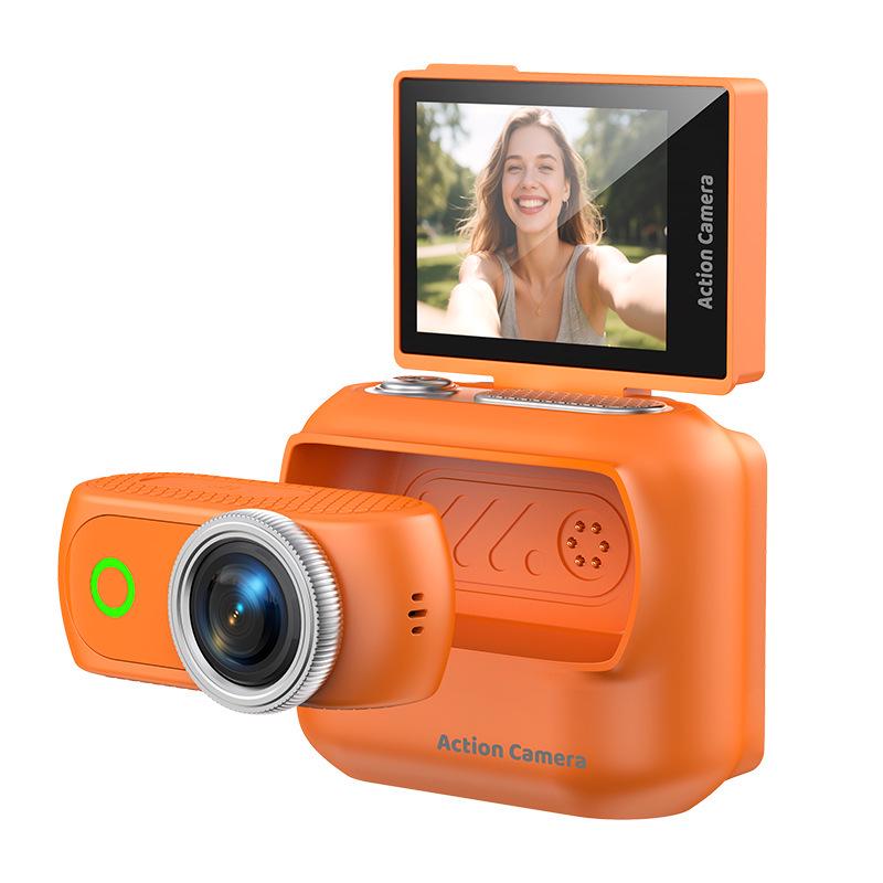 Compact Wifi Outdoor Sports Camera with Magnetic Back Clip for Vlogging