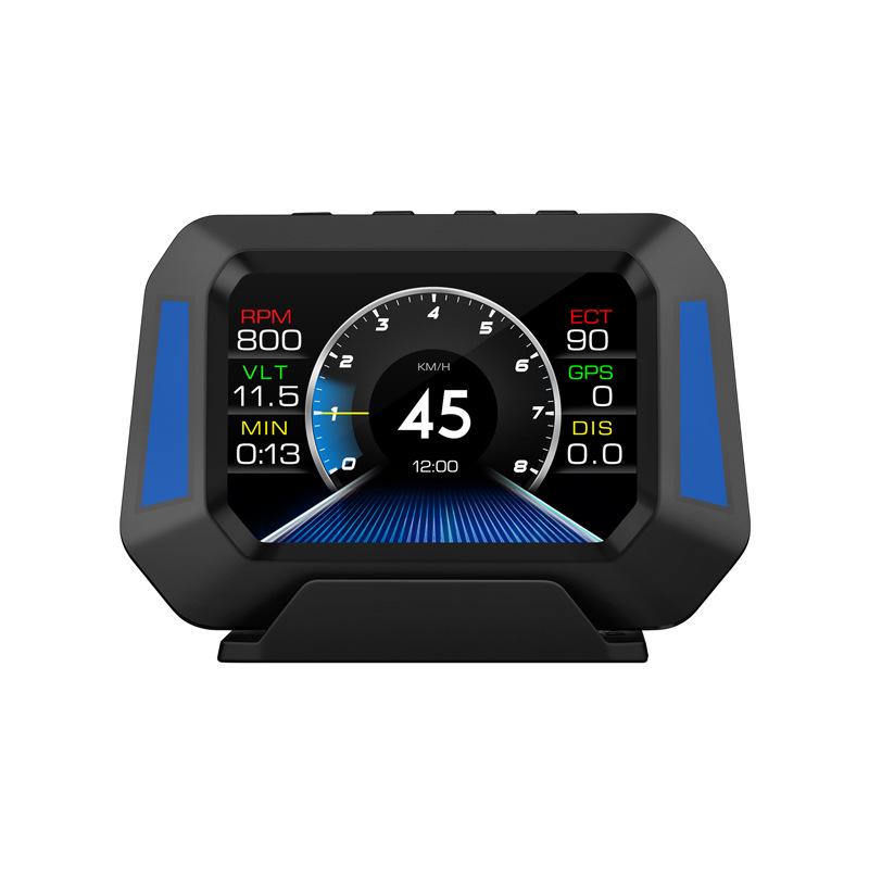 

P21 OBD Trip Computer: Temp Gauge, Fuel Consumption, Fault Detection, GPS Altimeter, Off-Road Inclinometer чёрный