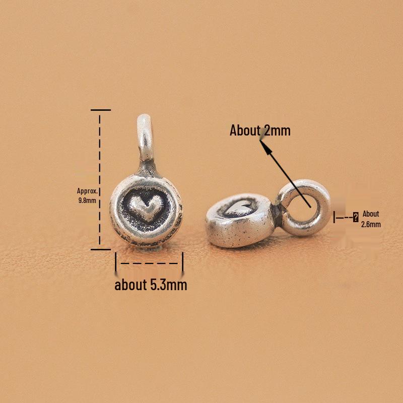 Thai Handmade Silver Heart Pendant Chain with Tassels