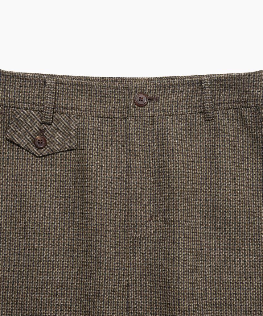 Tudment H-Line Pocket Skirt Brown Check