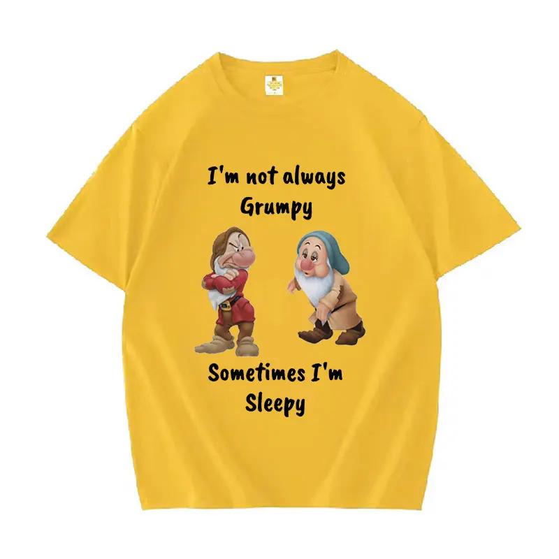 

ZX ФУТБОЛКА Я Не Всегда Ворчливый Иногда Я Сонный Мем Футболка Ворчливый Гном Смешные Топы Мужские Женские Футболки Футболка 4XL