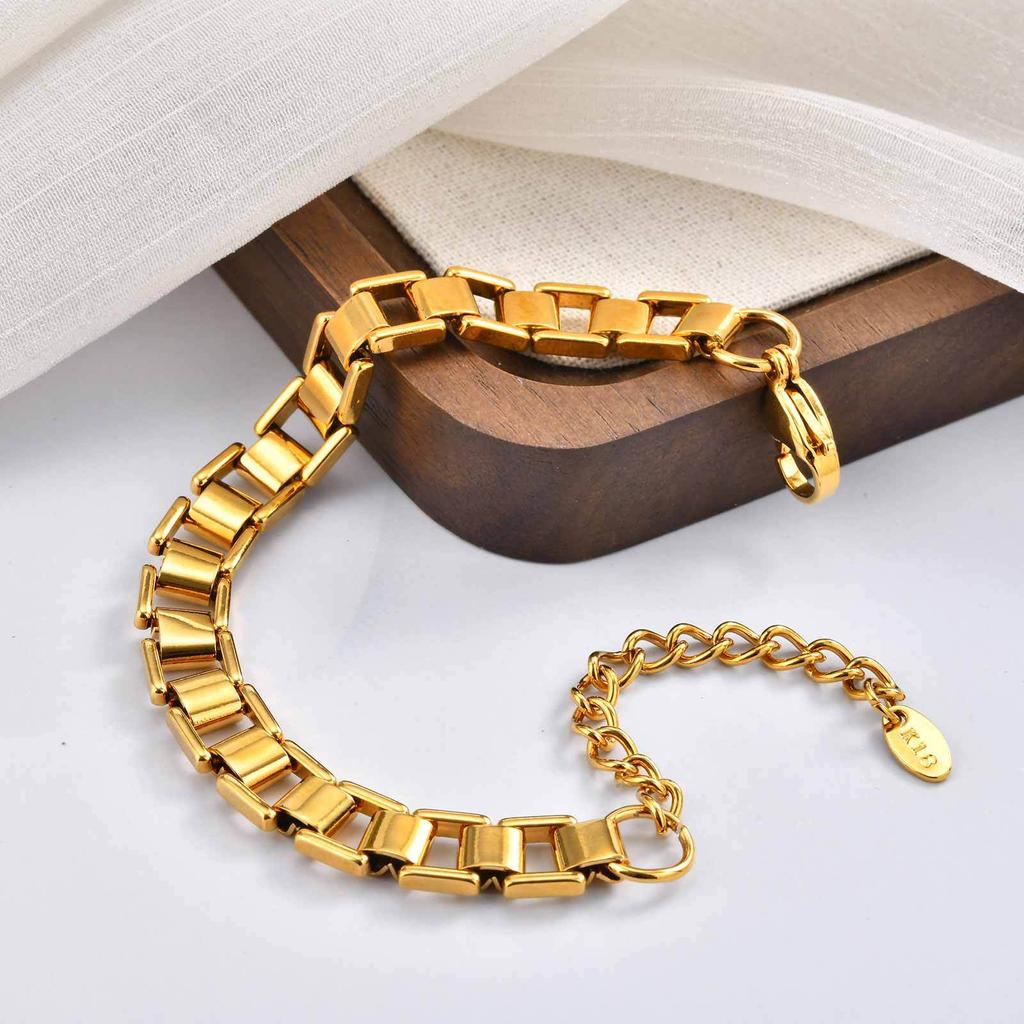 Stainless Steel Strap Simple Bracelet, Daily Commuting Versatile Jewelry Women, Jewelry Br-2680