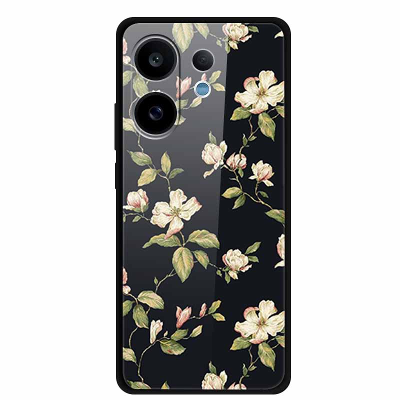 For Vivo V60 5G Glass Case Fashion Cool Animal Tempered Glass Back Cover Case For Vivo V 60 2025 Phone Cases 6.77" Fundas Coques