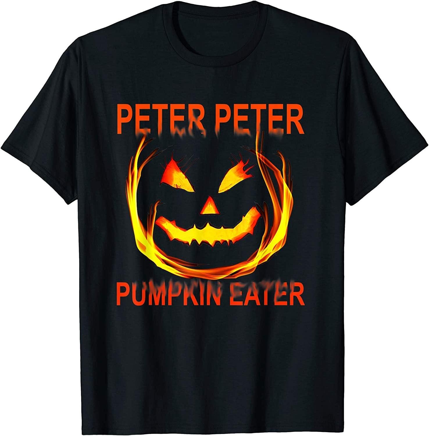 NEW LIMITED! Peter Peter Pumpkin Eater Couples Halloween Tee - MADE IN USA L