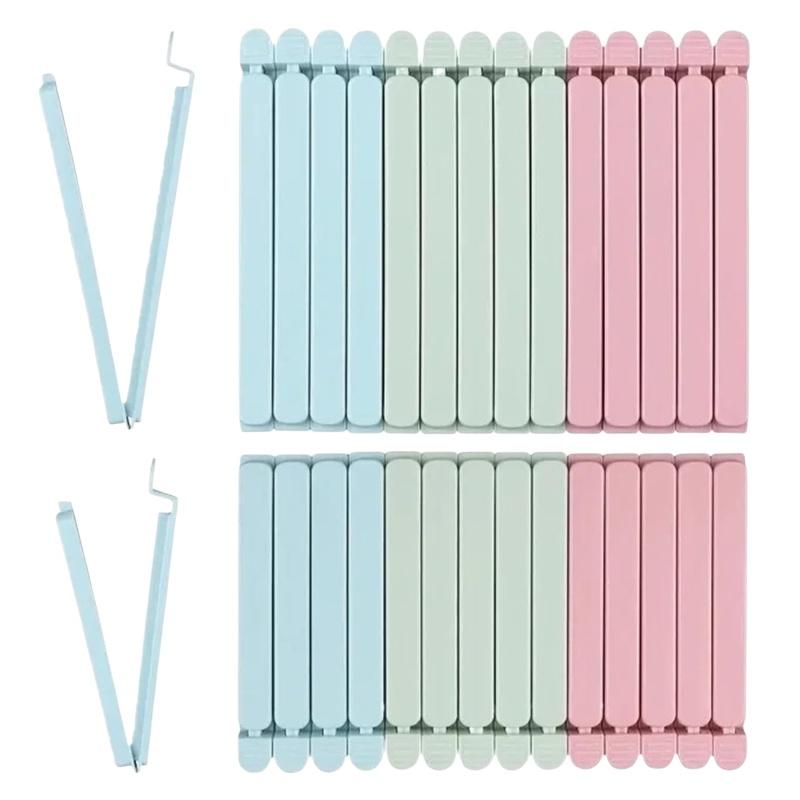 10Pcs Food Bag Sealing Clips Plastic Bag Colorful Sealing Clips For Kitchen Snack Coffee Potato Chip Food Storage Bag
