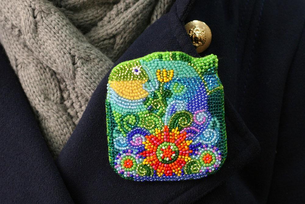 Set pentru broderie cu decoratiuni de margele pe panza artistica naturala Motivul Abris Art Marine