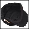 Marine Cap Corduroy Newsboy Hat for Going Out and Traveling Women Men CZ203 [White Fang] (Black)