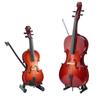 Miniature Violin And Cello Set Non Playable Decorative Musical Instruments Model For Home Office Display Decoration