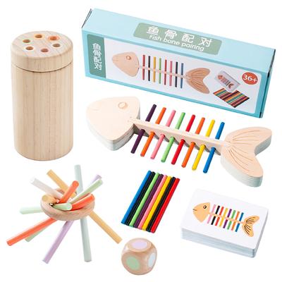 Children Color Matching Stick Balance Games Fine Motor Training Color Sorting Puzzle Learning Board Game Montessori Sensory Toys