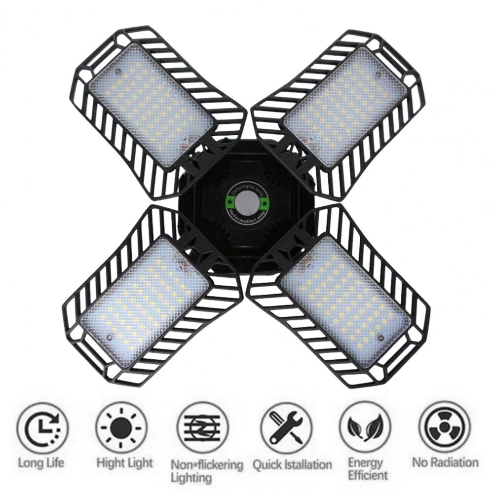60w Garage Light 60w Super Bright Led Garage Ceiling Light Foldable Deformable Design for Energy-saving Warehouse Parking Lot