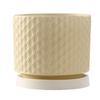 Light Luxury Cloud Ceramic Flower Pot with Tray