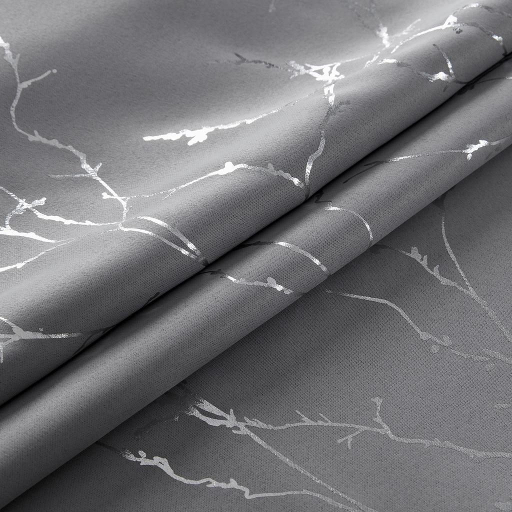 2 Blackout Curtains Grommet Thermal Insulated Room Darkening With Tree Printed Pack Of For Home Bedroom Sleeping Spaces