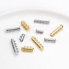 18K Vacuum-Plated Stainless Steel Dual/Triple Row Snap Buckle Clasp for DIY Necklace/Bracelet Jewelry