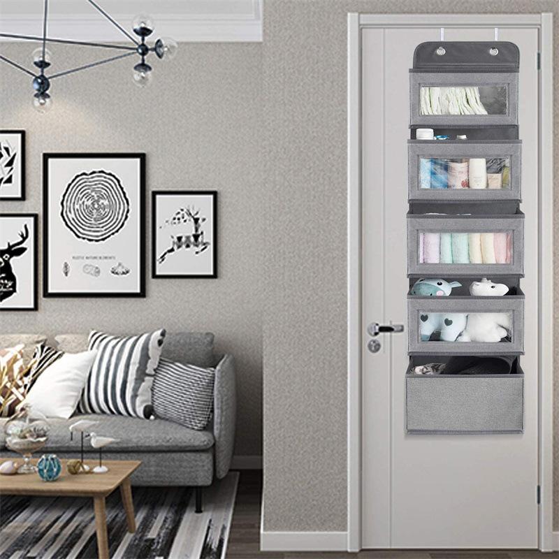 Four-layer Five-layer Non-woven Door Storage Hanging Bag Hanging Closet Storage Bag Hanging Bag Clothing Storage Hanging Bag
