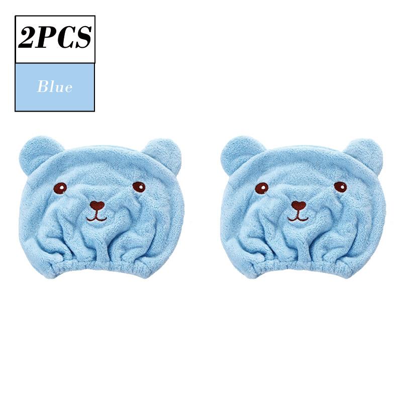 FASHION Lovely Little Bear Hair Drying Cap Towel Microfiber Quickly Dry Hair Shower Hat Wrapped Towels Bathing Cap Bathroom Accessories