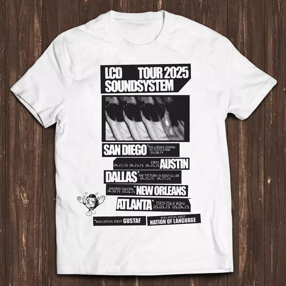 

New LCD Soundsystem Band Tour 2025 T Shirt Full Size S-4XL BL1338 4XL