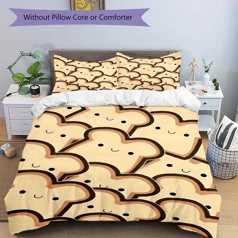 3pcs Cloud Pattern Bedding Set, Breathable and Soft, Suitable for Bedroom Decor (1*Duvet Cover + 1/2*Pillowcases, No Core) yy250821143