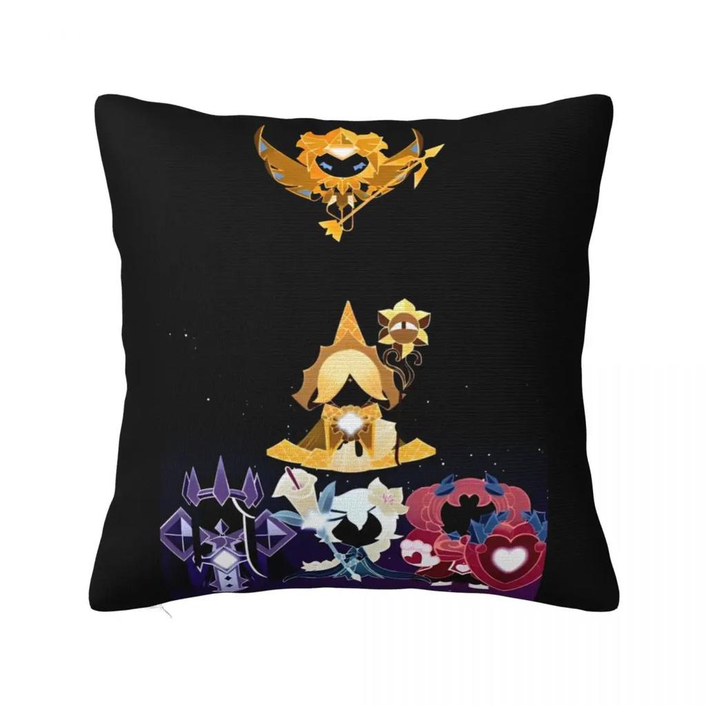 Pure Vanilla Cookie Pillowcase Polyester Cushion Cover Gift Cookie Run Kingdom Pillow Case Cover Home Square 45X45cm