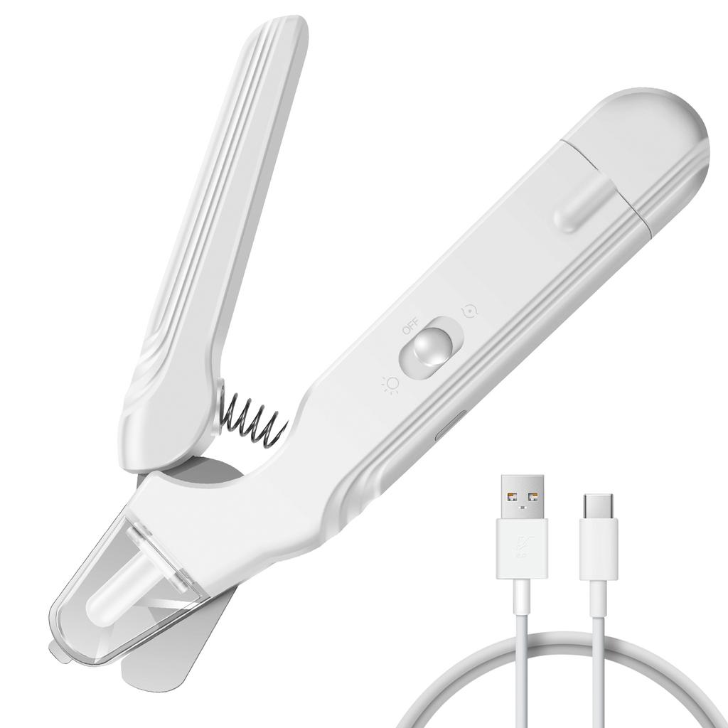 2 in 1 Dog Nail Grinder and Nail Clipper with LED USB Rechargeable Electric Pet Paws Trimmer Polisher for Large Medium Small Pet