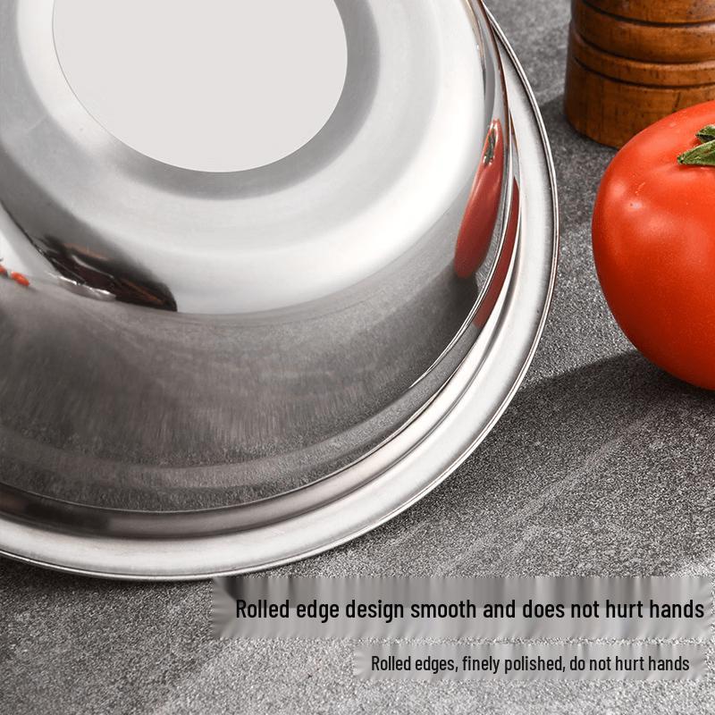 Zhishi Stainless Steel Round Soup Bowl