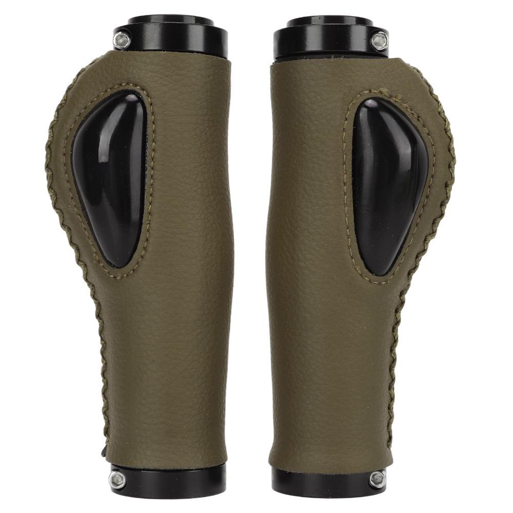 1 Pair Artificial Leather Leather Bicycle Grips Leather Handlebar Cover Road Bike Cycling оливковое зеленый