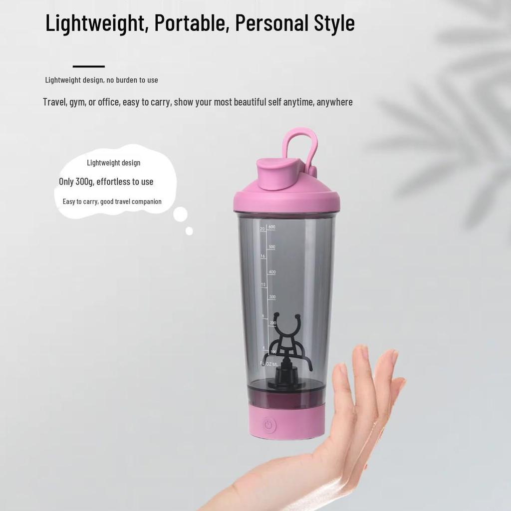 High-Temperature Resistant Electric Shaker Cup for Protein Shakes and Fitness Drinks