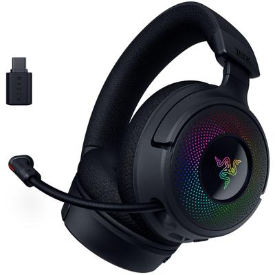 Razer Herní náhlavní souprava Kraken V4 TriForce Titanium 40mm měnič Čistý a silný zvuk Zatahovací HyperClear Poskytující přirozenou kvalitu zvuku s