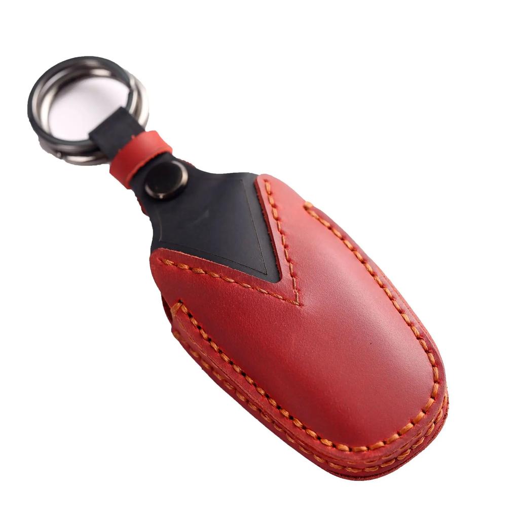 Leather Car Key Case Cover Fob Keychain Accessories For Peugeot 308 408 508 2008 3008 4008 5008 Citroen C4 C4L C6 Keyring Holder