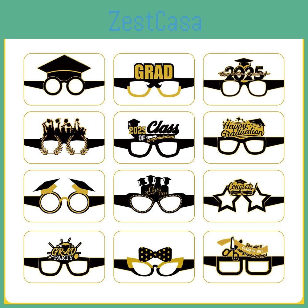 Theme Graduation Season Paper Glasses Event Decorations Photo Props For Festive