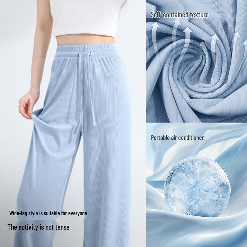 Baleno Women's Cooling Straight Wide-Leg Casual Pants