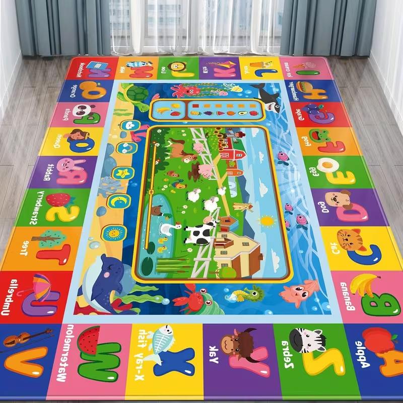 Floor Game Mat Children's Game Mat Crawling Mat Party Time Mat Soft ABC Game Young Children Baby Game Mat Game Room Classroom