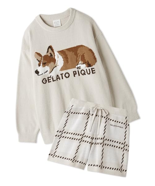 Gelato Pique Air Moco Sleeping Dog JQD Pullover Check Shorts Set & (PWNT245364) Women's (Beige)