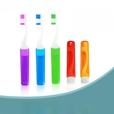 1pcs Reusable Portable Folding Toothbrush with Storage Box Mini Colorful Save Space Bathroom Travel Supplies Toothpaste Holders