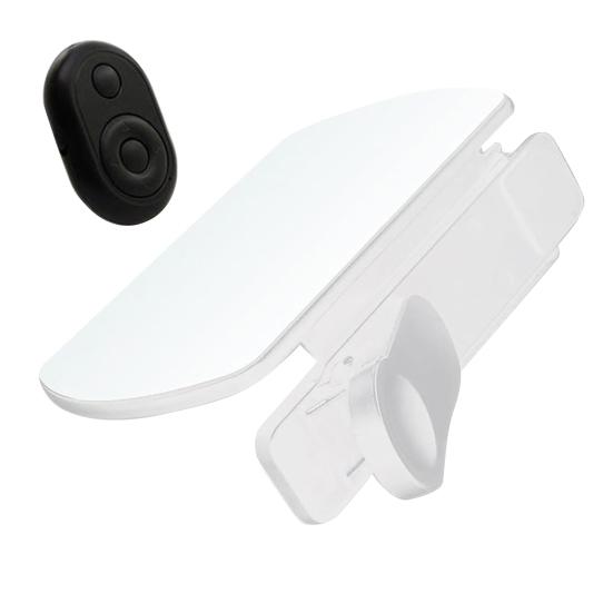 Phone Reflection Clip with Larger Mirror & Remote Adjustable Angle Mirror Effect Lens for Stunning Water Sky Shots Rear Camera Mirror Accessory