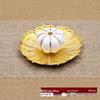 Seven-Color Ceramic Zen Incense Burner Tray with Sandalwood Coil Holder